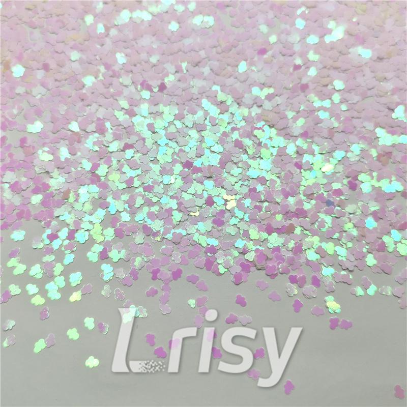 3mm Cloud Shapes Violet Glitter C003R