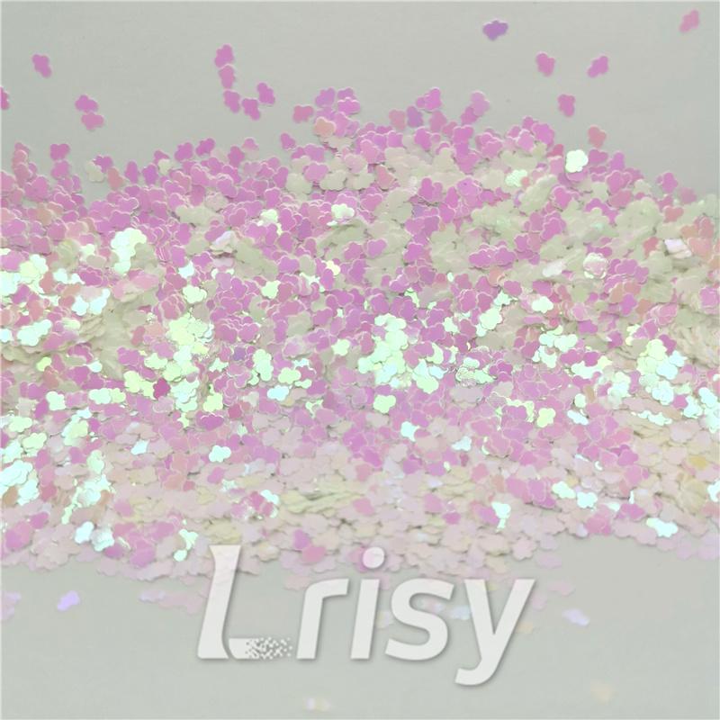 3mm Cloud Shapes Violet Glitter C003R
