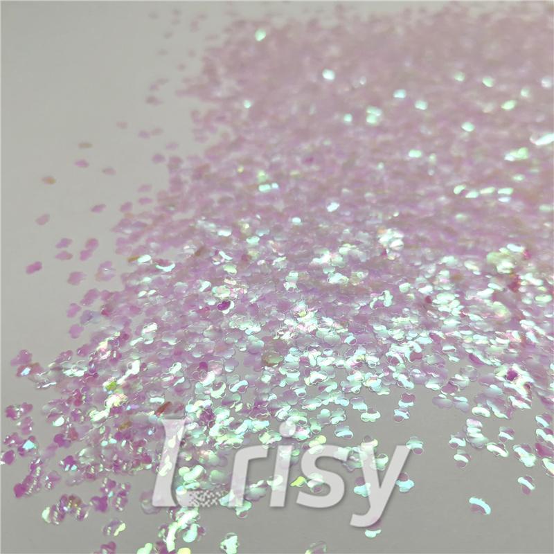 3mm Cloud Shapes Dream Pink Glitter C003