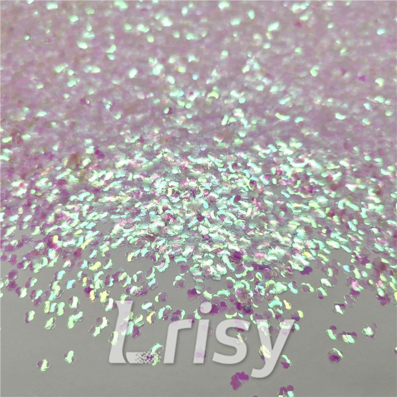 3mm Cloud Shapes Dream Pink Glitter C003