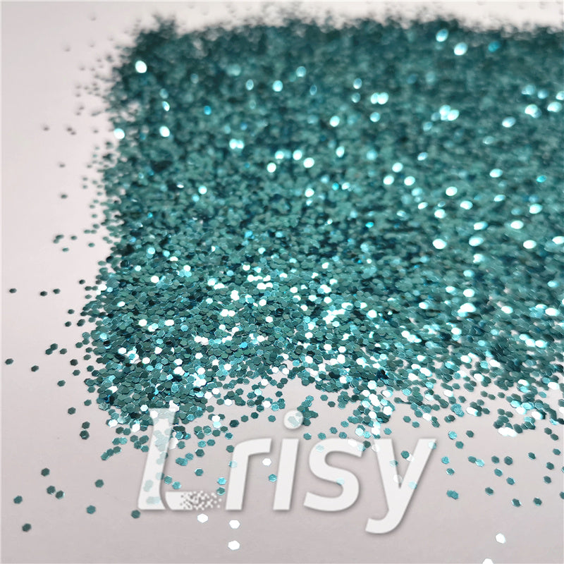 1mm Hexagon Shapes Sky Blue Chunky Glitter B0711