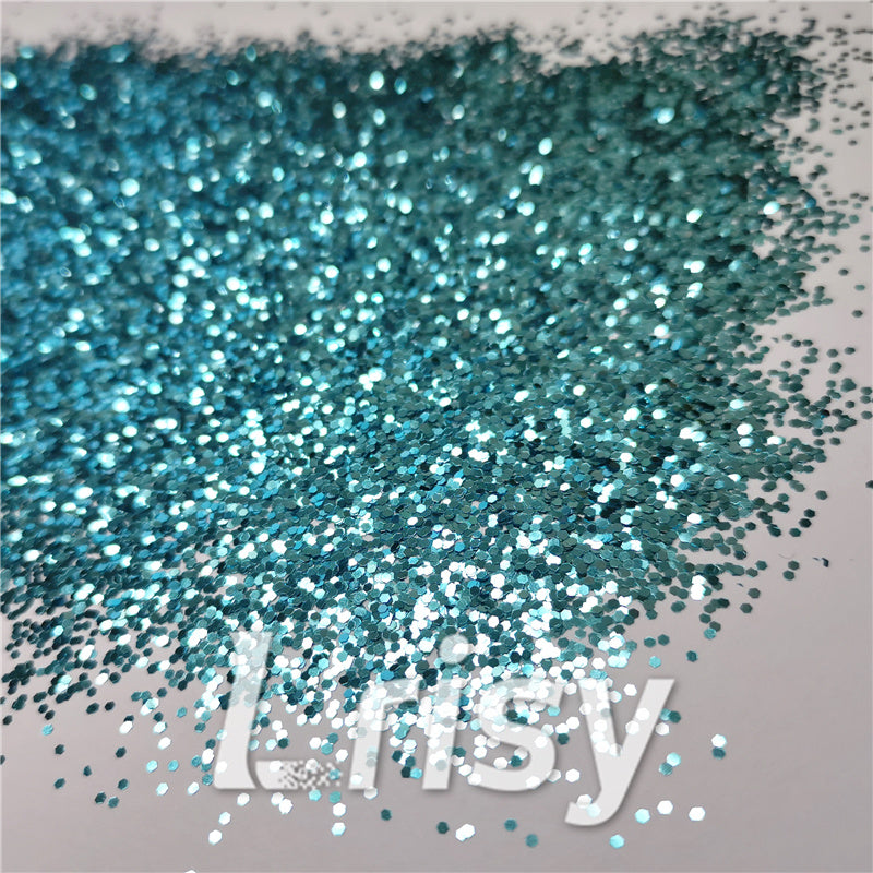 1mm Hexagon Shapes Sky Blue Chunky Glitter B0711
