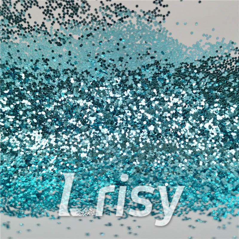 1mm Hexagon Shapes Sky Blue Chunky Glitter B0711