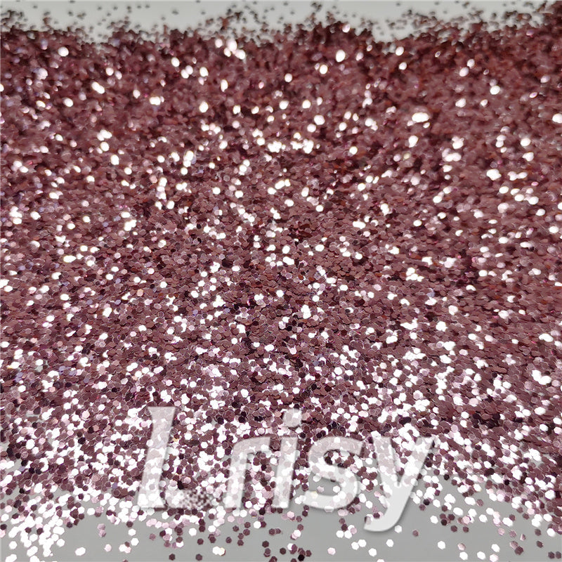 1mm Hexagon Shapes Pink Chunky Glitter B0900