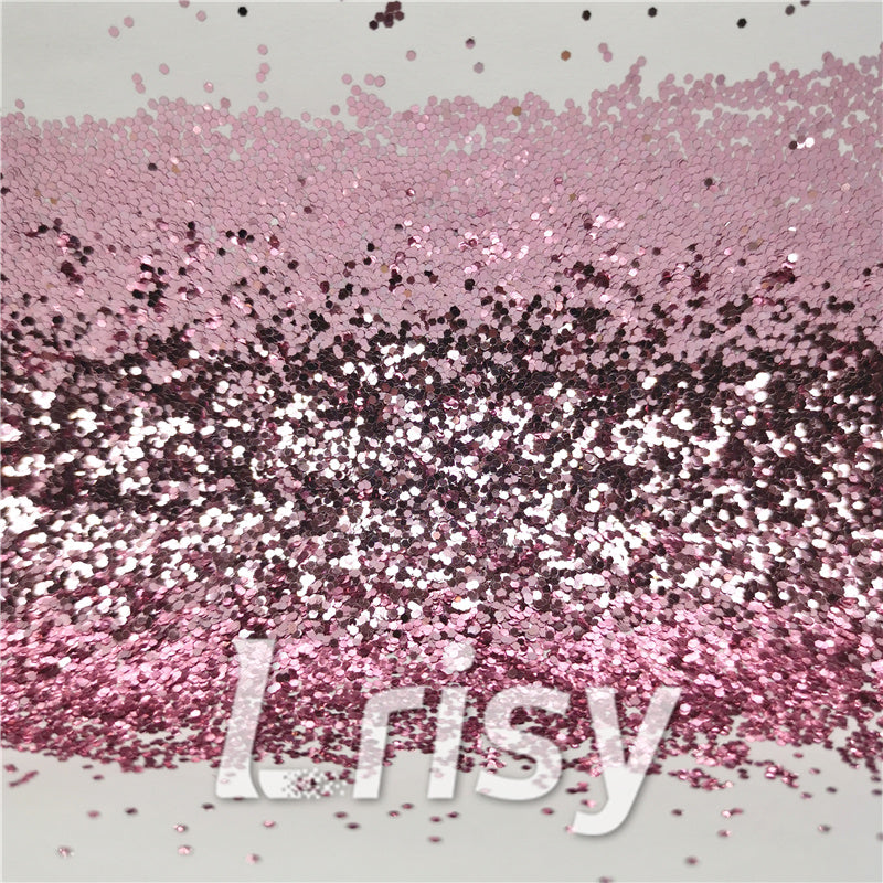 1mm Hexagon Shapes Pink Chunky Glitter B0900