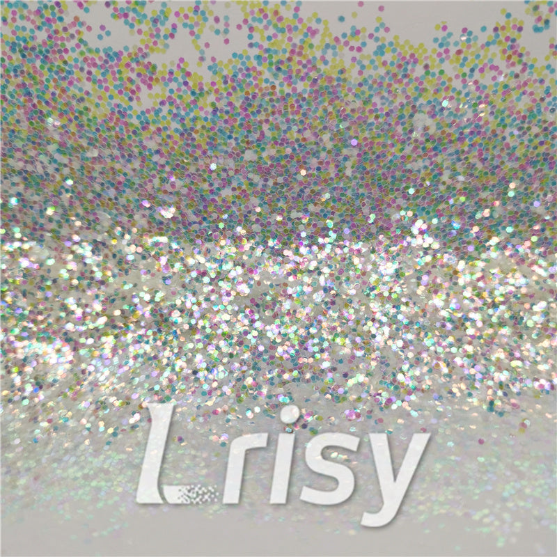 1mm Hexagon Shapes Rainbow Chunky Glitter C022