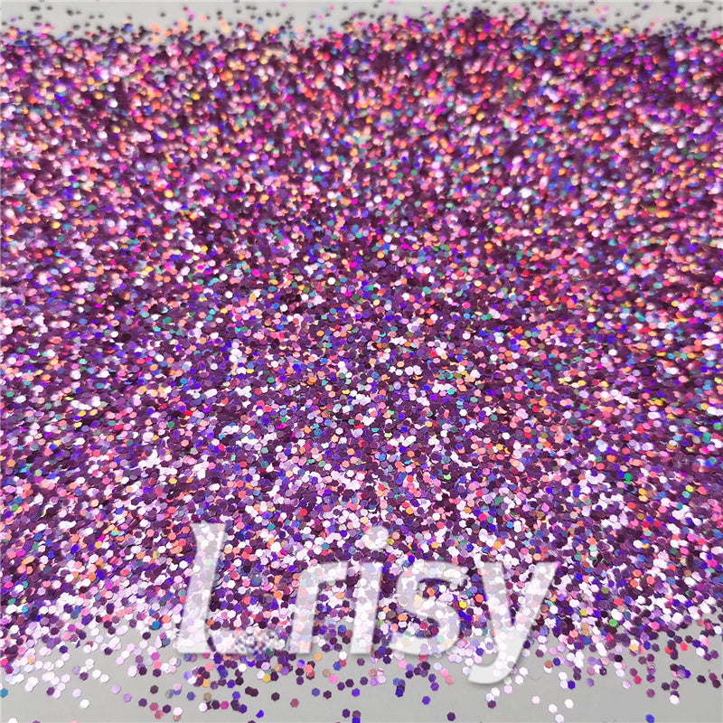 1mm Hexagon Shapes Laser Pink Chunky Glitter LB0901