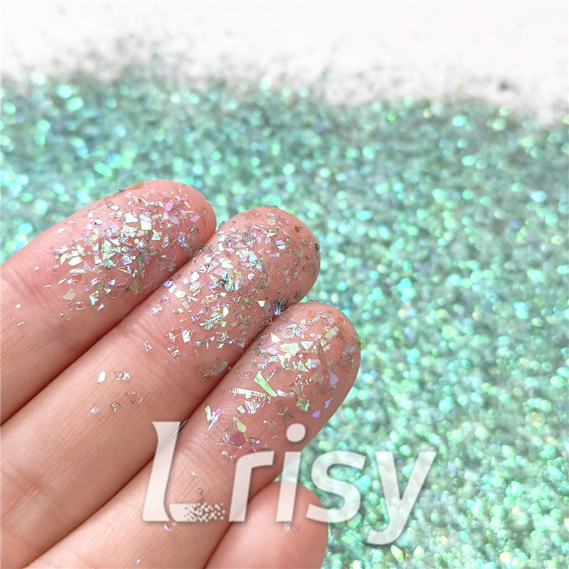 Iridescent Cellophane Glitter Shards (Flakes) C016 2x2