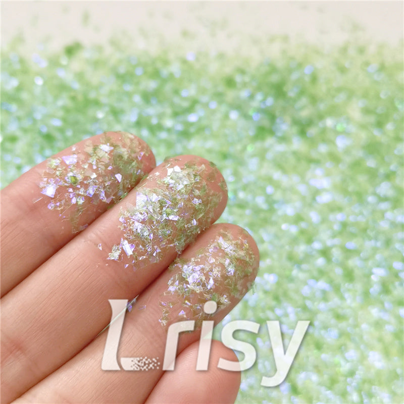 Iridescent Cellophane Glitter Shards (Flakes) C043 2x2