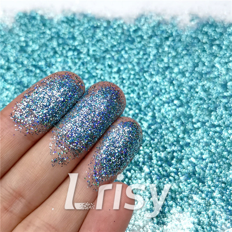 0.2mm Holographic Pigment Sky Blue Glitter Cosmetic Grade SLG009