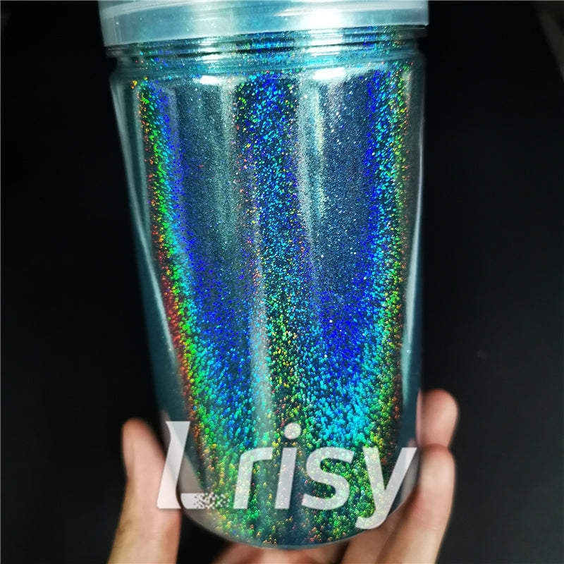 0.2mm Holographic Pigment Sky Blue Glitter Cosmetic Grade SLG009