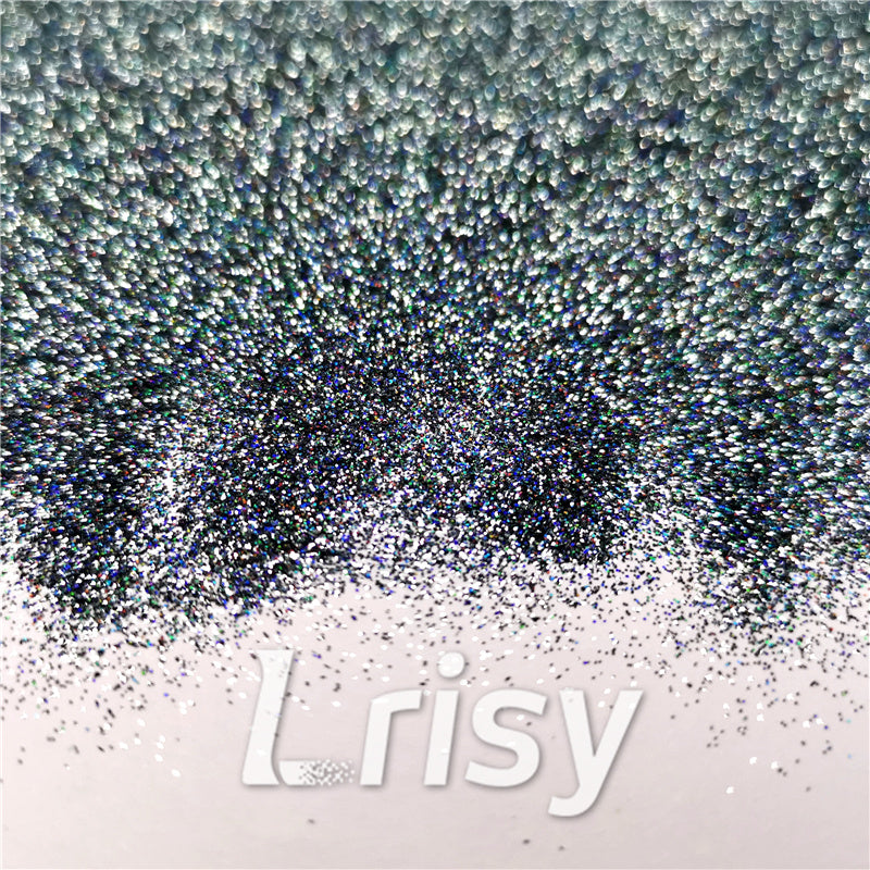 0.2mm Holographic Pigment Dark Grey Glitter Cosmetic Grade SLG011