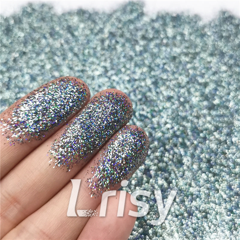 0.2mm Holographic Pigment Dark Grey Glitter Cosmetic Grade SLG011