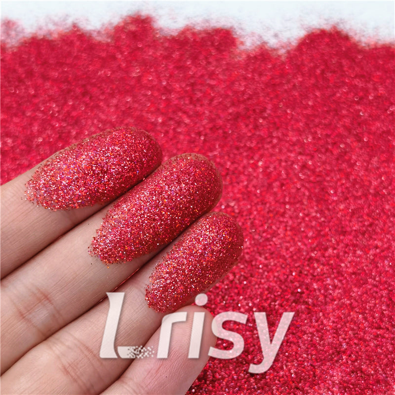 0.2mm Professional Cosmetic Glitter For Lip Gloss, Lipstick Holographic Red FCHL300