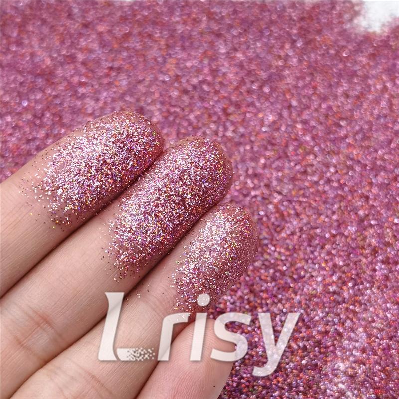 0.2mm Professional Cosmetic Glitter For Lip Gloss, Lipstick Holographic Hazy Pink FCHL911