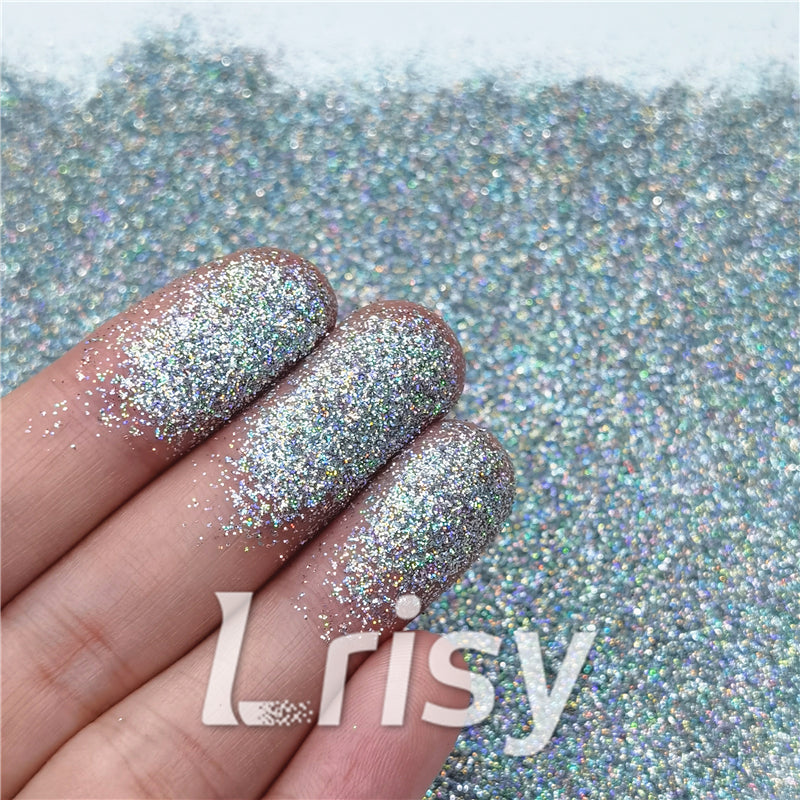 0.2mm Professional Cosmetic Glitter For Lip Gloss, Lipstick Holographic Silver FCHL100