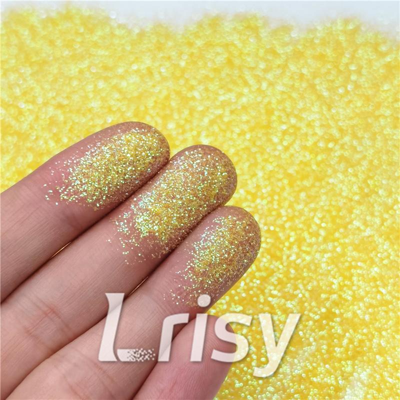 0.2mm Professional Cosmetic Glitter For Lip Gloss, Lipstick Iridescent Yellow FCH12A