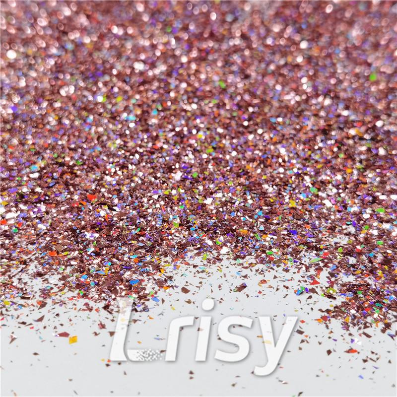 2x2 Glitter Holo Shards (Flakes) Holographic Pigment Pink Glitter Solvent Resistant SLG006
