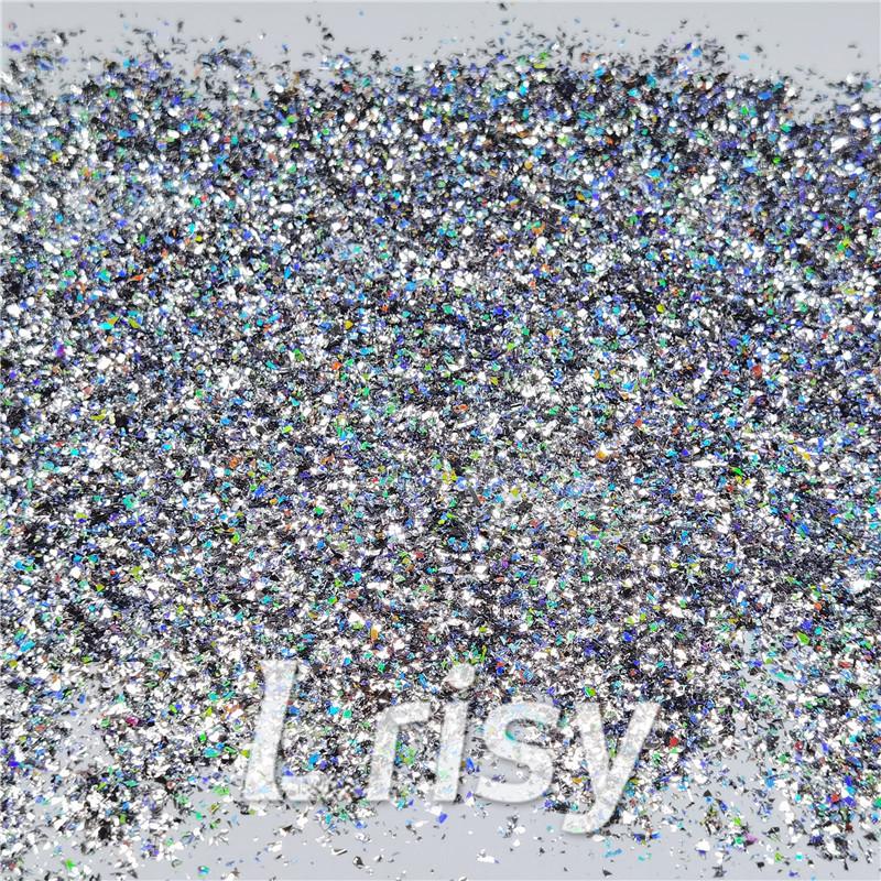 2x2 Glitter Holo Shards (Flakes) Holographic Pigment Silver Glitter Solvent Resistant SLG001