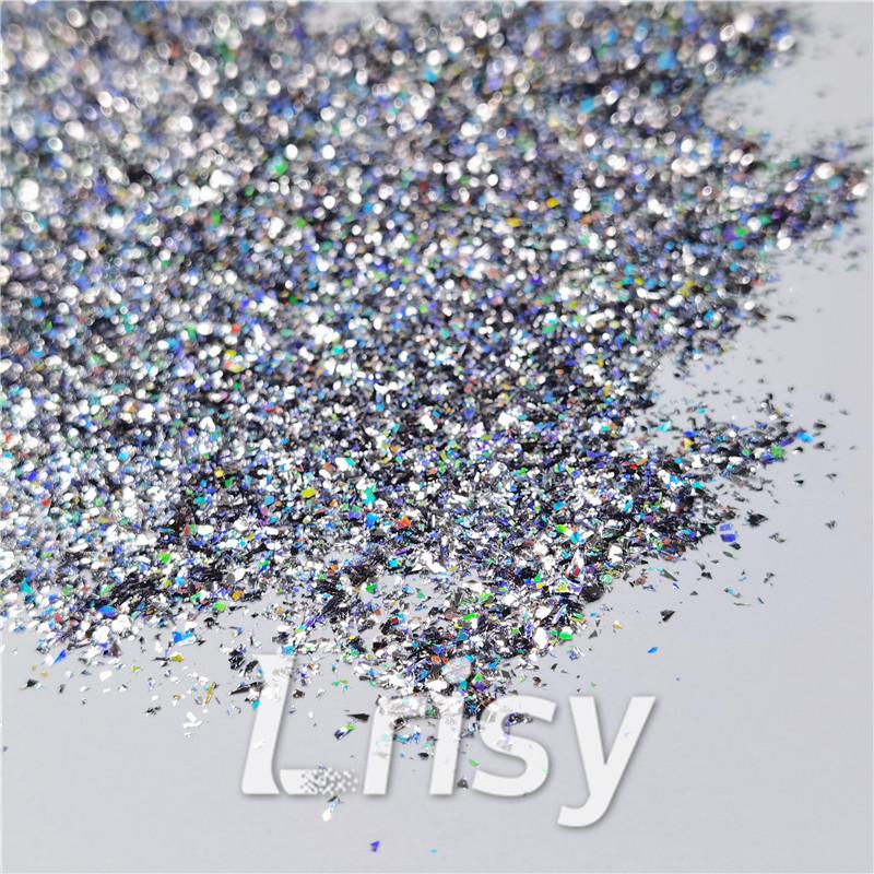 2x2 Glitter Holo Shards (Flakes) Holographic Pigment Silver Glitter Solvent Resistant SLG001