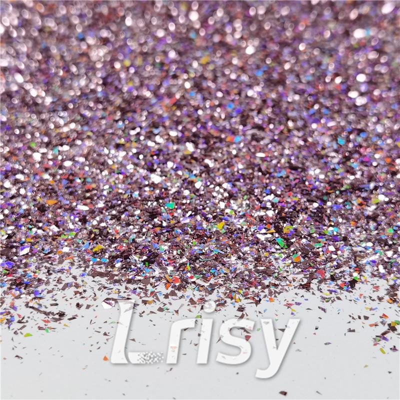 2x2 Glitter Holo Shards (Flakes) Holographic Pigment Light Pink Glitter Solvent Resistant SLG005