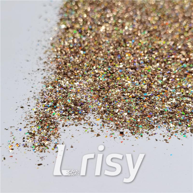 2x2 Glitter Holo Shards (Flakes) Holographic Pigment Sand Gold Glitter Solvent Resistant SLG002