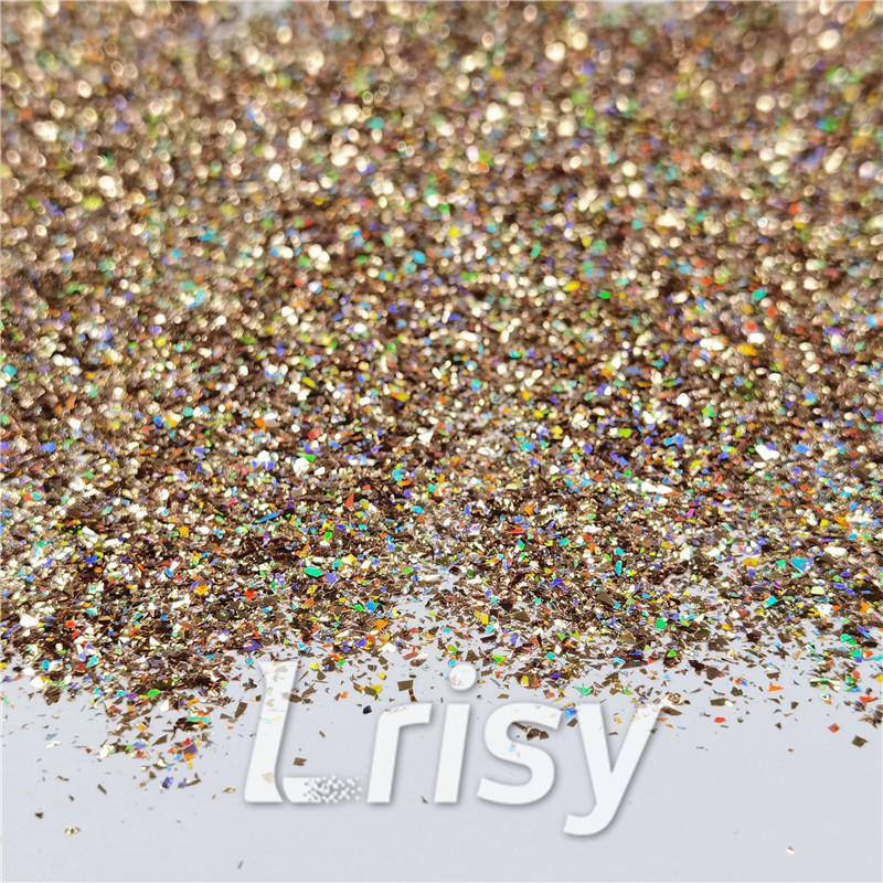 2x2 Glitter Holo Shards (Flakes) Holographic Pigment Sand Gold Glitter Solvent Resistant SLG002