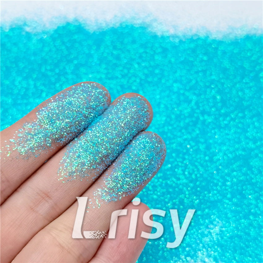 0.2mm Iridescent Translucent Blue Glitter C011