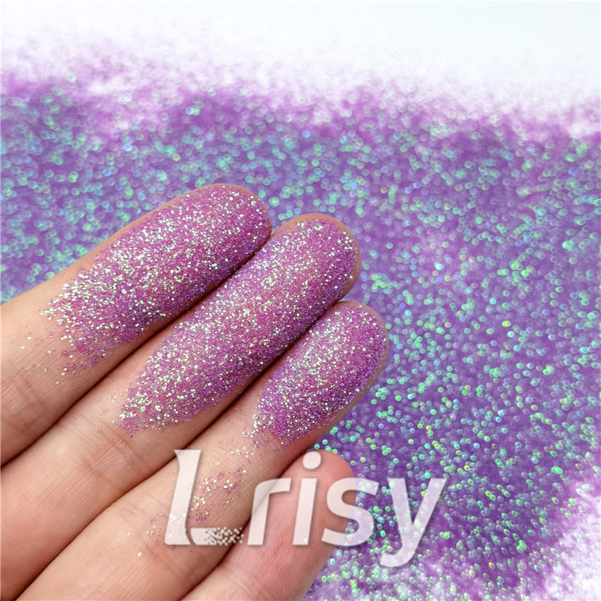0.2mm Iridescent Translucent Light Purple Glitter C006