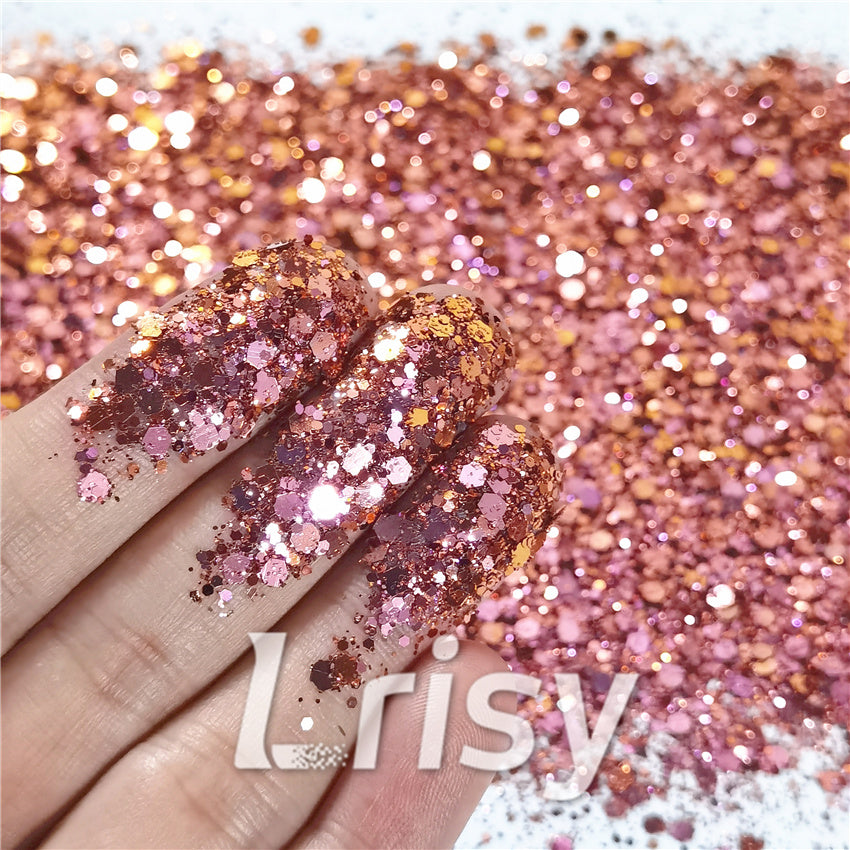 Mixed Hexagon Phantom Iridescent Glitter XCC003C