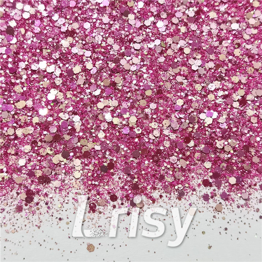 Mixed Hexagon Phantom Iridescent Glitter XCC001A