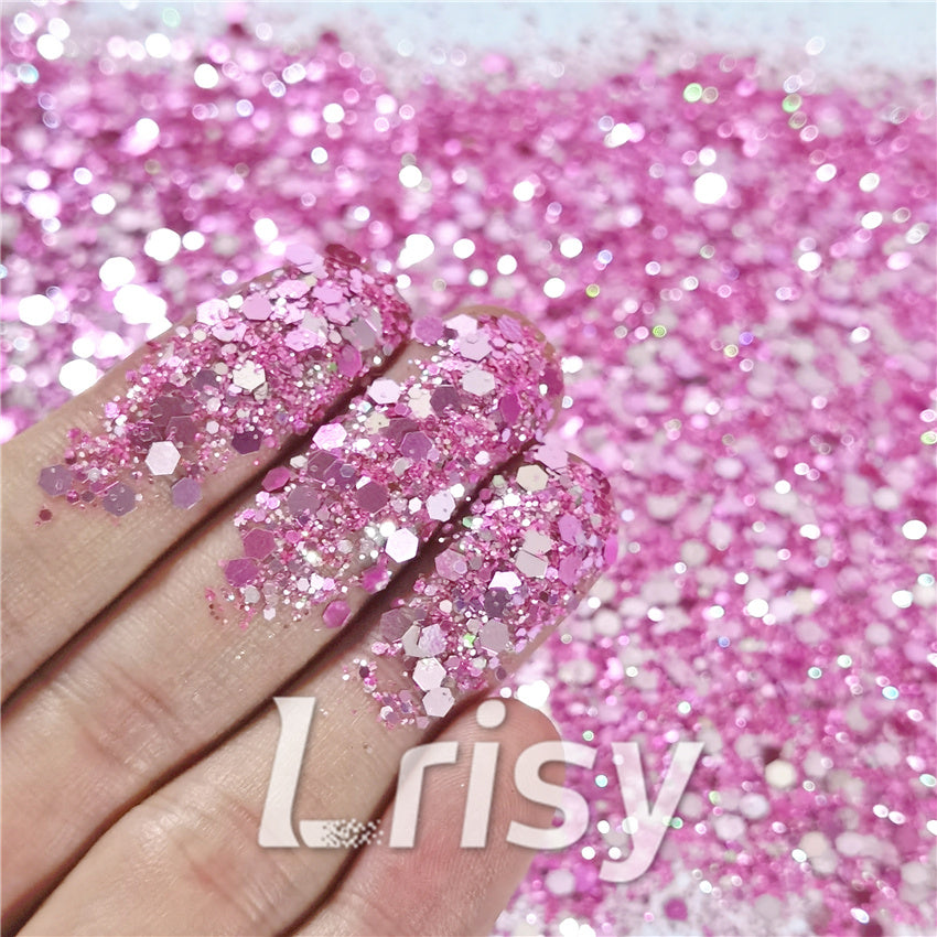 Mixed Hexagon Phantom Iridescent Glitter XCC001A