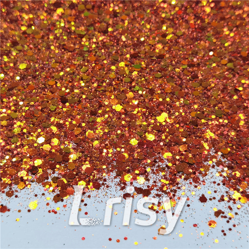General Mixed Iridescent Phantom Red Gold Glitter C-BSL002