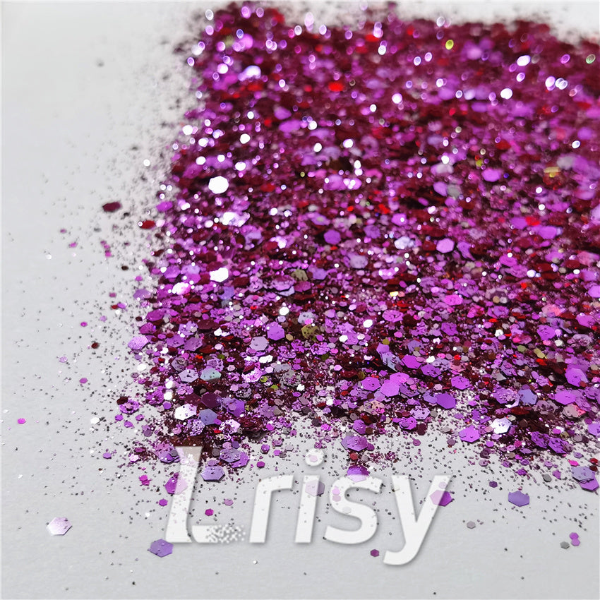 General Mixed Iridescent Phantom Purple Glitter C-BSL003