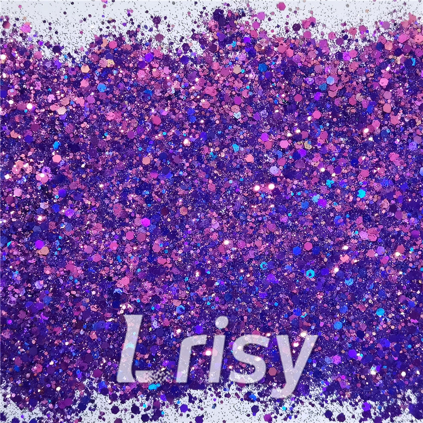 General Mixed Iridescent Phantom Purple Glitter C-BSL010