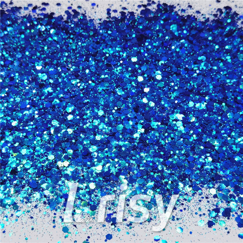 General Mixed Iridescent Phantom Blue Glitter C-BSL007