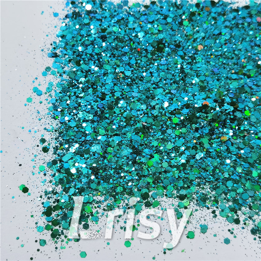 General Mixed Iridescent Phantom Lake Green Glitter C-BSL006