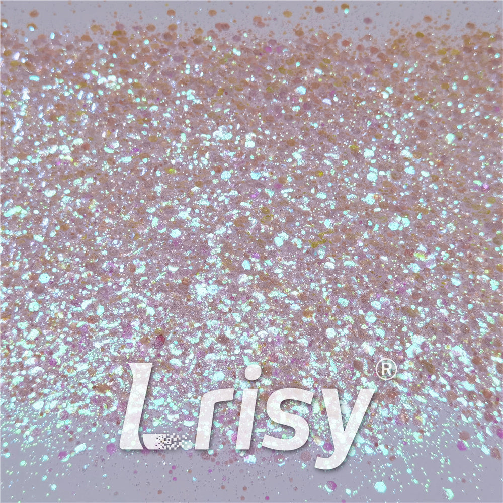 General Mixed Iridescent Translucent Pink Glitter C003