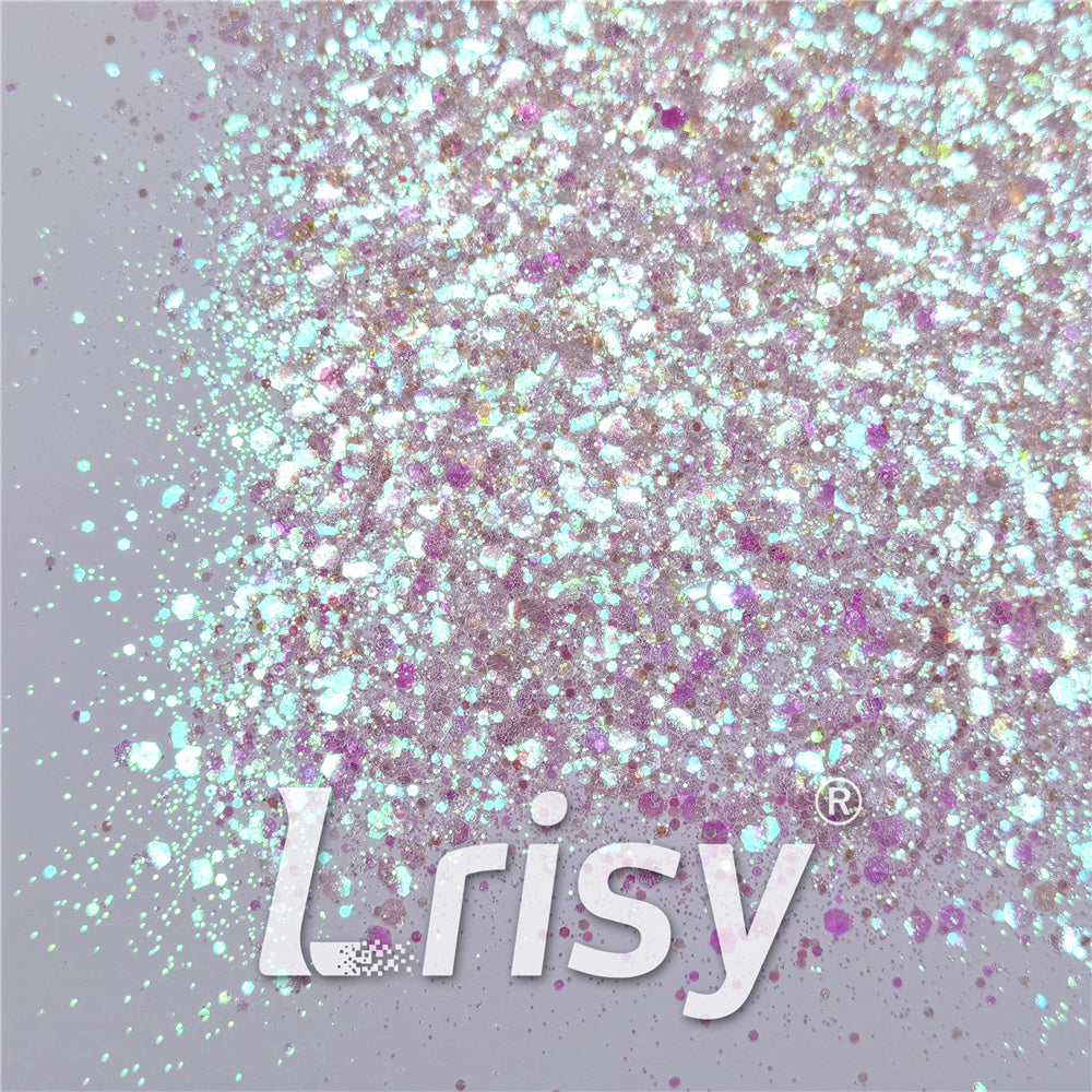 General Mixed Iridescent Translucent Pink Glitter C003