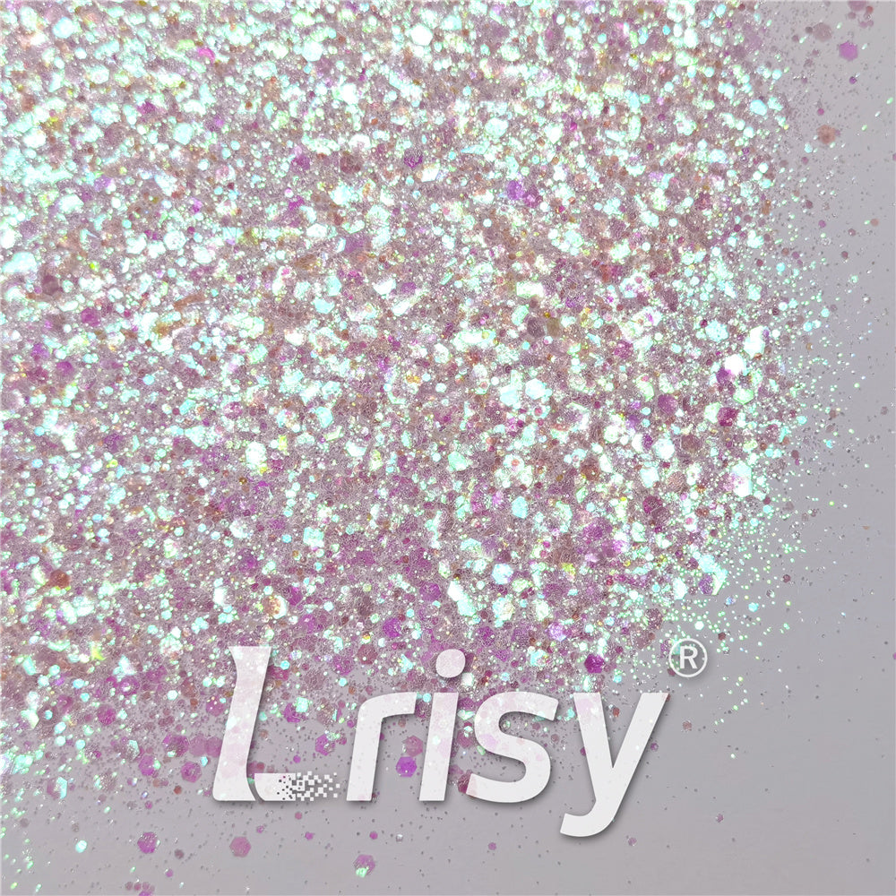 General Mixed Iridescent Translucent Pink Glitter C003