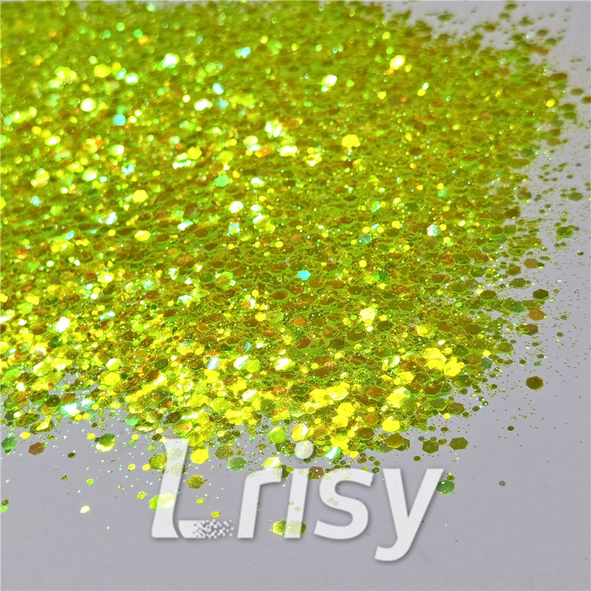 General Mixed Fluorescent Green High Brightness Glitter FC330