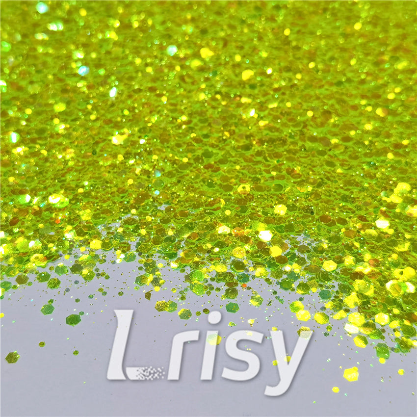 General Mixed Fluorescent Green High Brightness Glitter FC330