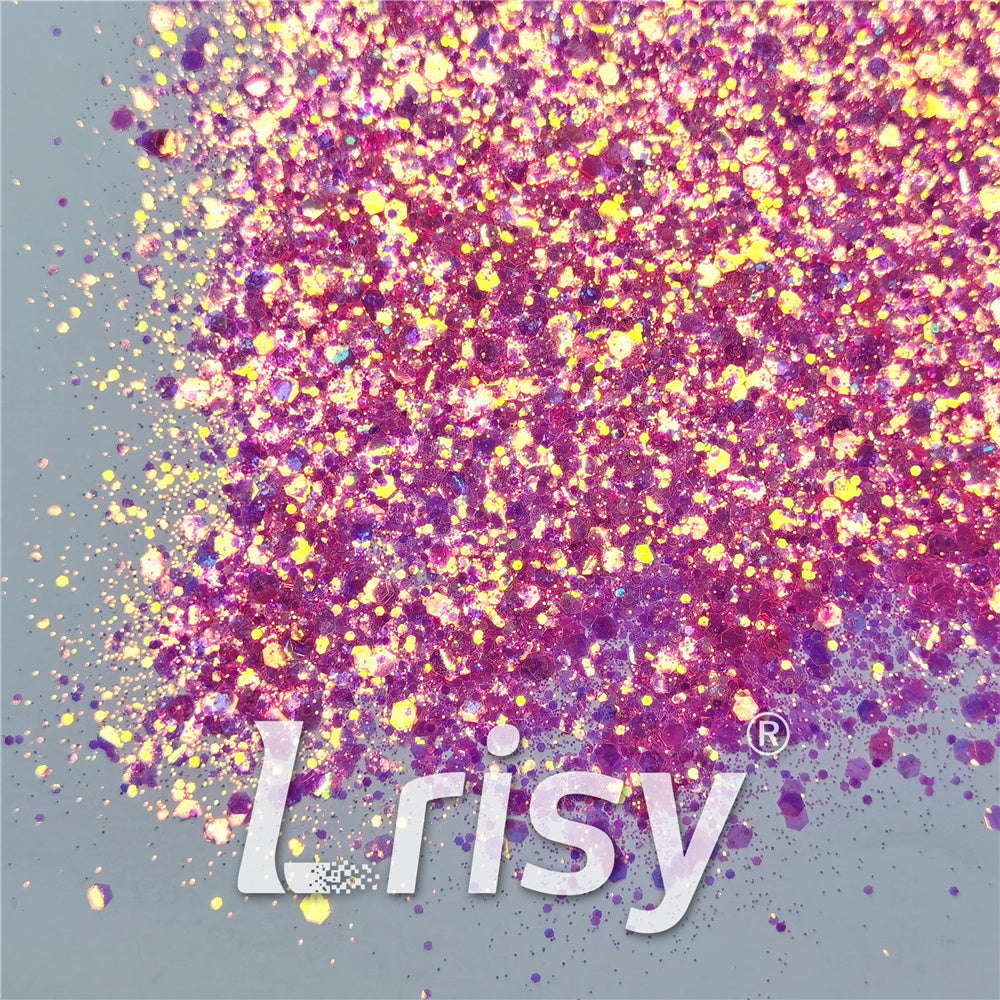 General Mixed Fluorescent Pink High Brightness Glitter FC339