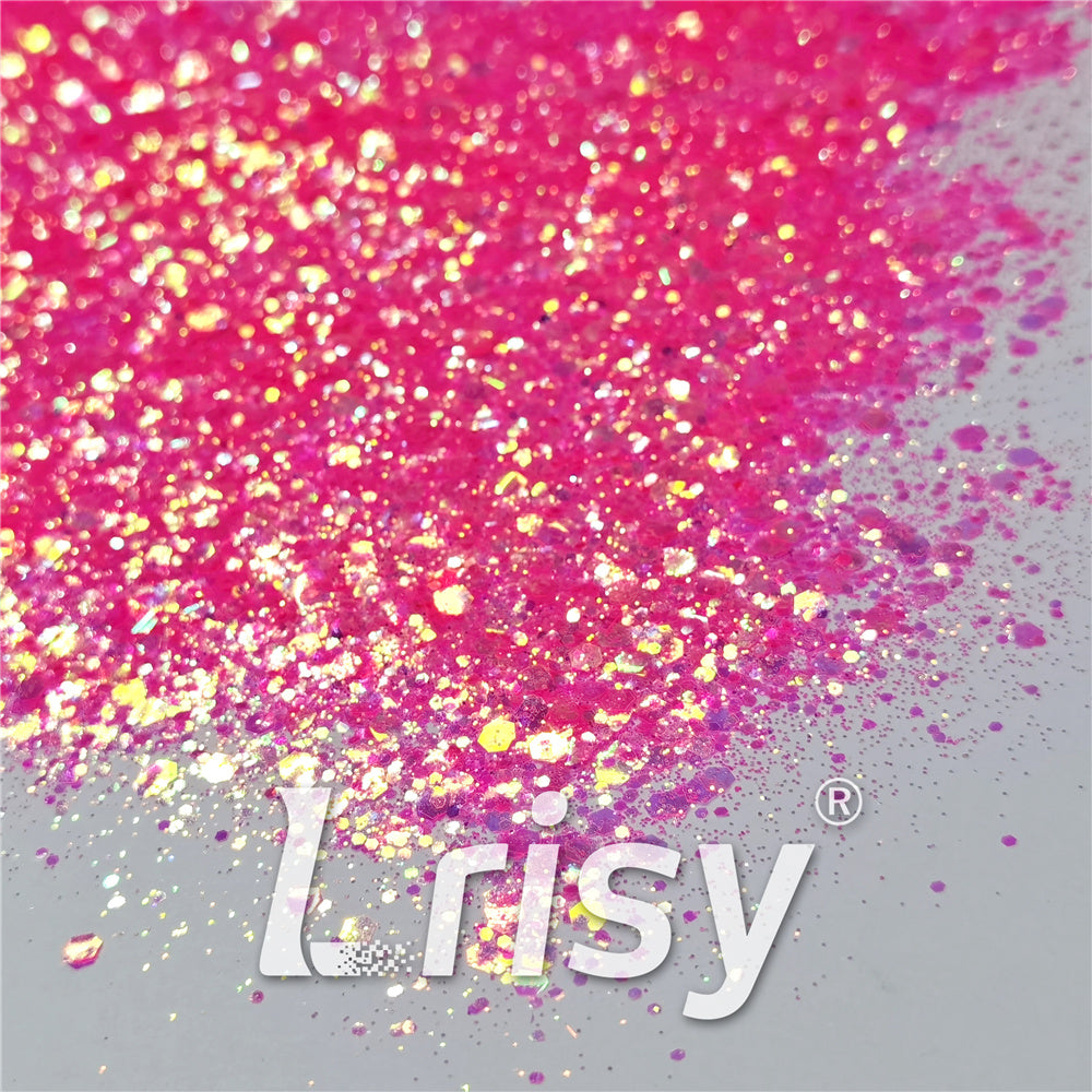 General Mixed Fluorescent Pink High Brightness Glitter FC339