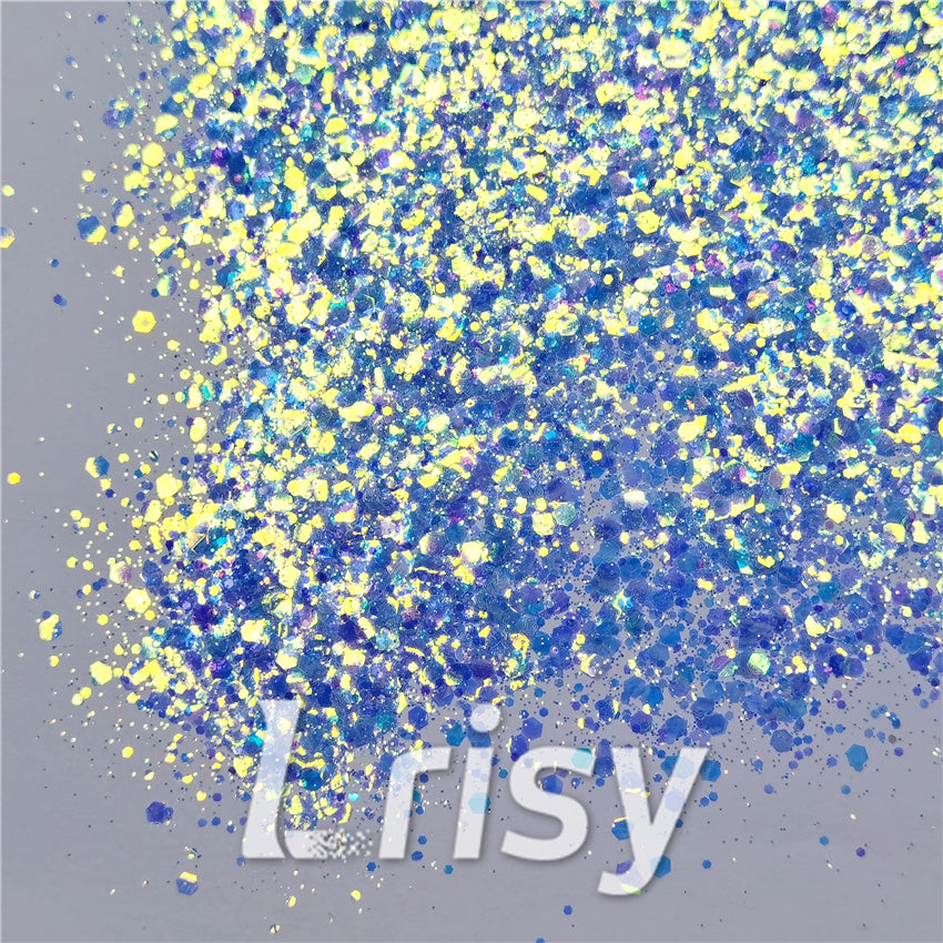 General Mixed Fluorescent Blue High Brightness Glitter FC337A