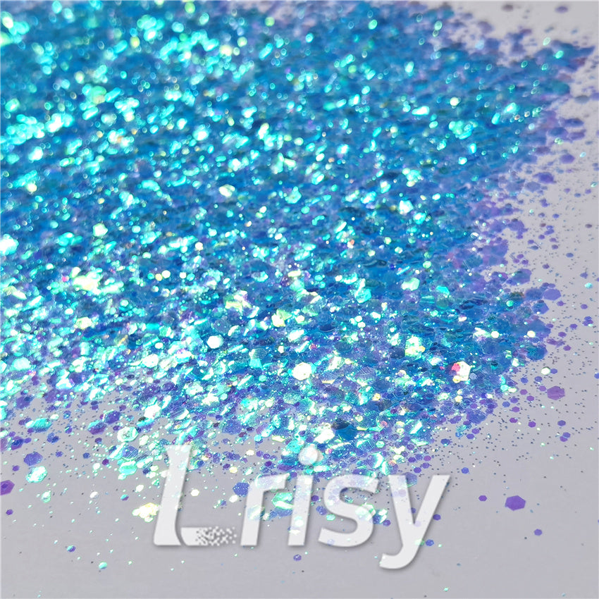 General Mixed Fluorescent Blue High Brightness Glitter FC337A