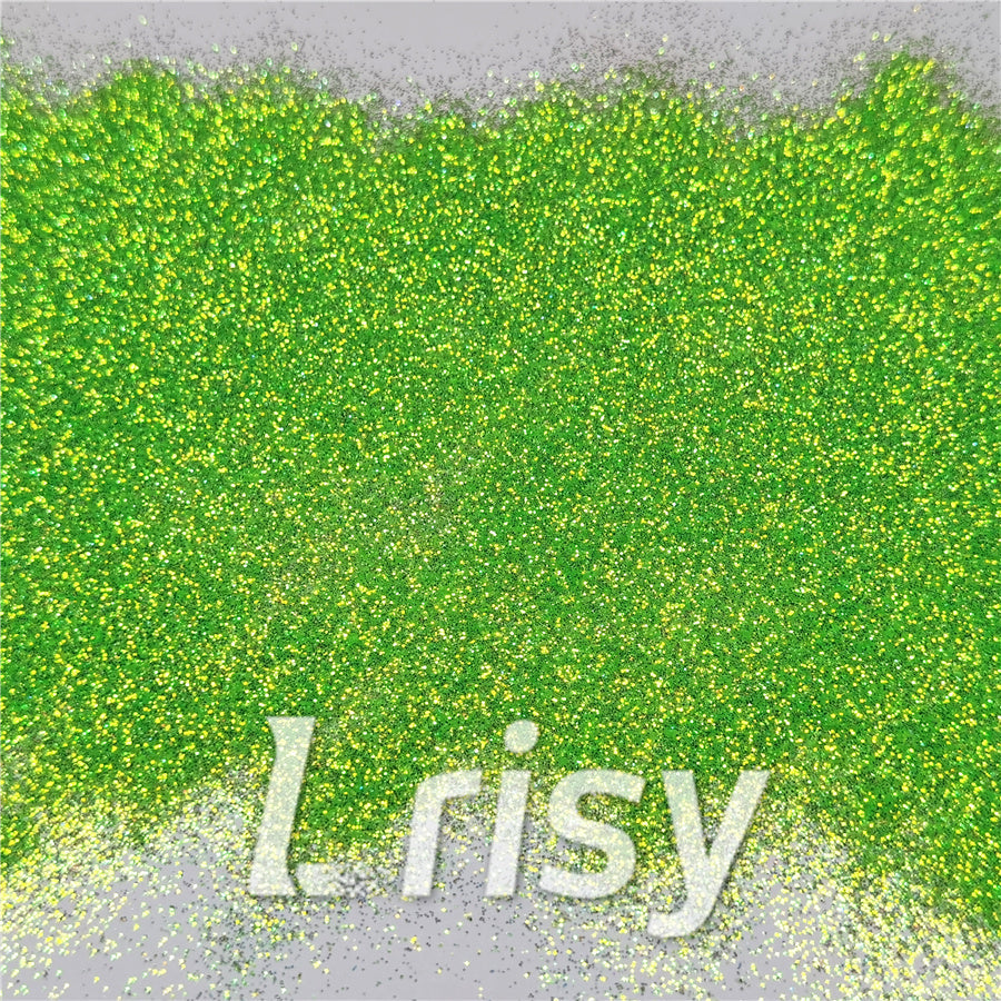 0.3mm Fluorescent Green High Brightness Iridescent Glitter FC333A