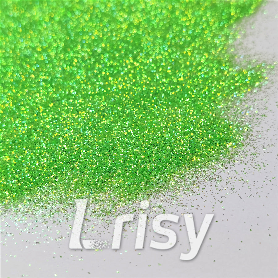 0.3mm Fluorescent Green High Brightness Iridescent Glitter FC333A