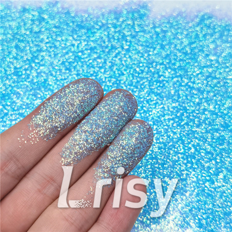 0.3mm Fluorescent Blue High Brightness Iridescent Glitter FC337A