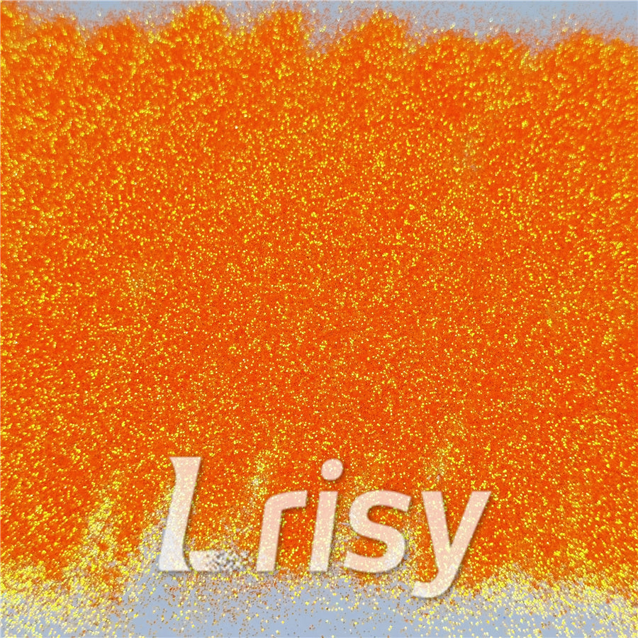 0.3mm Fluorescent Orange High Brightness Iridescent Glitter FC335